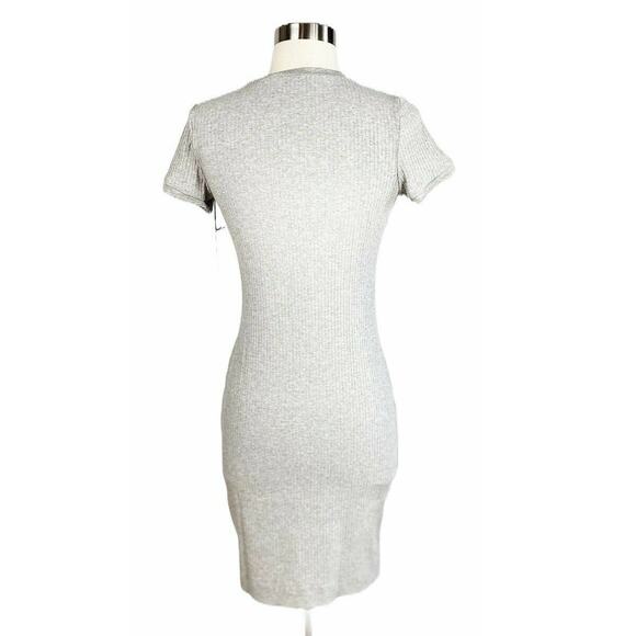 SUSANA MONACO Ribbed Jersey Knit Dress Sheath Midi Cap Sleeve Crewneck Small NWT - Picture 4 of 9